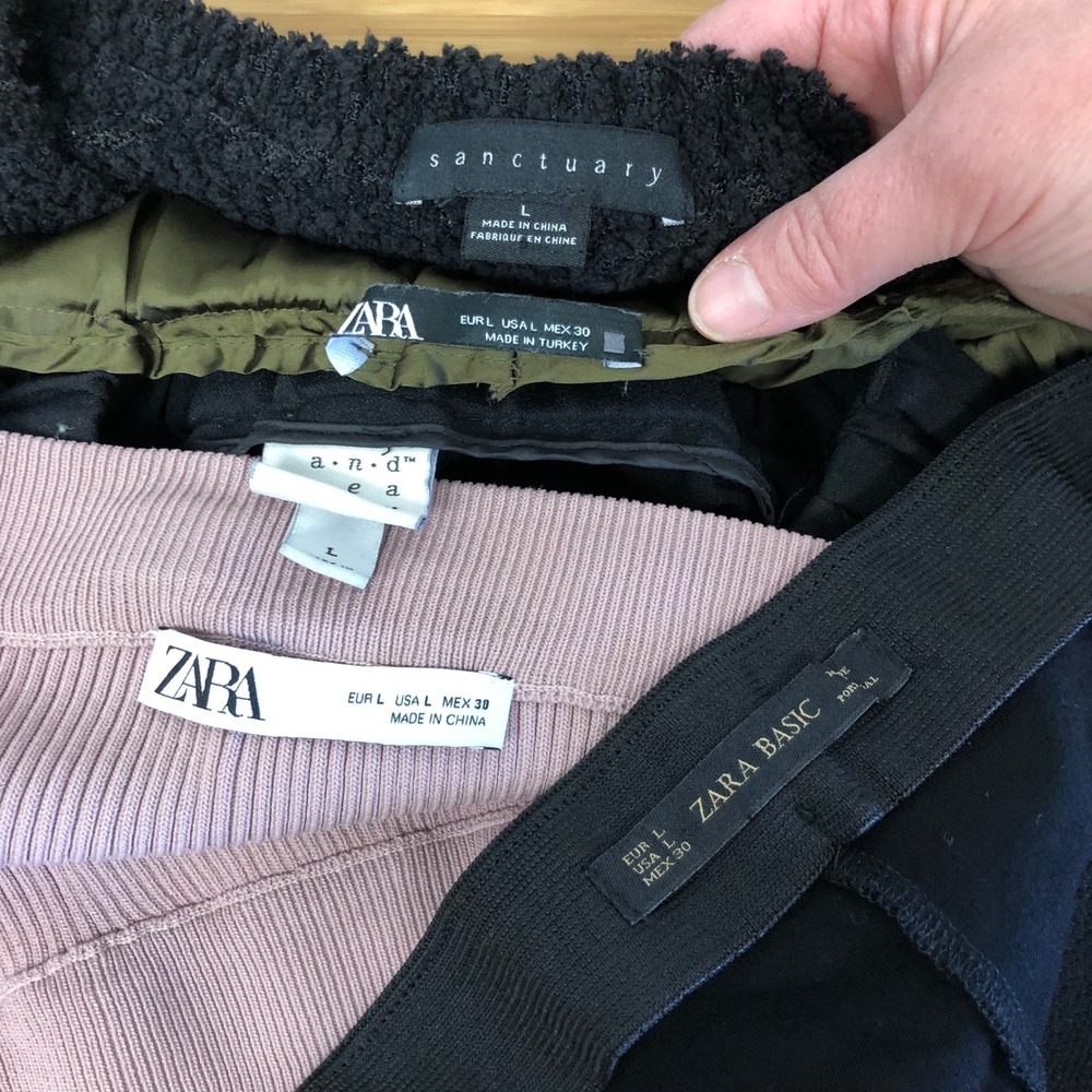 Zara Sanctuary Clothing Lot Women L Bundle Black Pink Green Sweater Skirt Pant - Picture 6 of 7